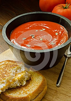 Tomato Soup with Grilled Cheese Sandwich