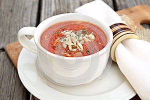 Tomato Soup with Orzo