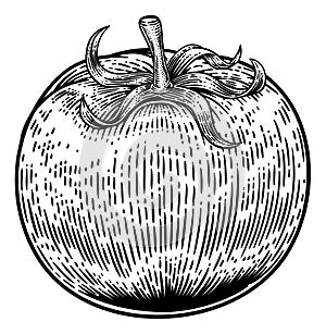 Tomato Vintage Woodcut Illustration