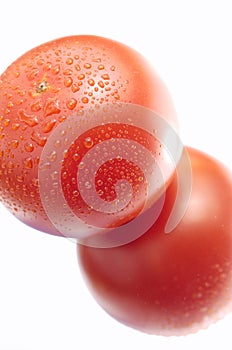 Tomato with waterdrops