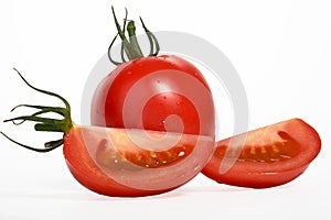 Tomato on white