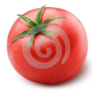 Tomato on white background