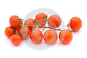 Tomato on the white isolatd background.