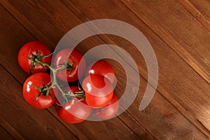 Tomato on wood table
