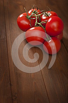 Tomato on wood table