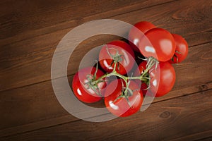 Tomato on wood table