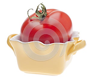 Tomato in a Yellow Cooking Dish