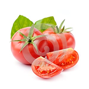 Pomodori basilico foglie 