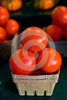 Tomatoes in a basket