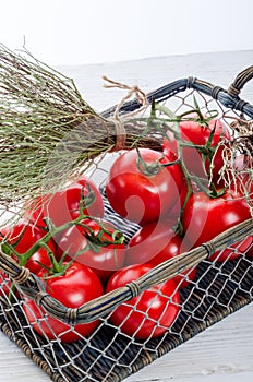 Tomatoes in the basket