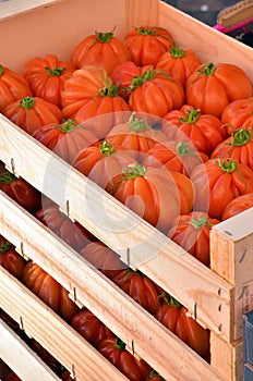 Tomatoes in a box