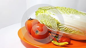 The Tomatoes, Chilli and Chinesee Cabbage photo