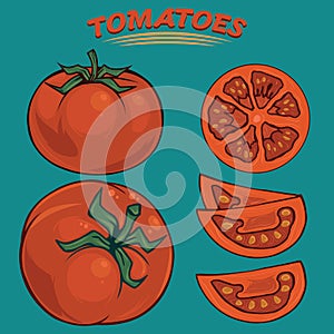 Tomatoes clipart