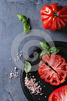 Tomatoes Coeur De Boeuf. Beefsteak tomato