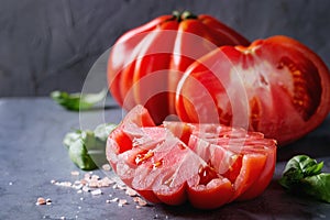 Tomatoes Coeur De Boeuf. Beefsteak tomato