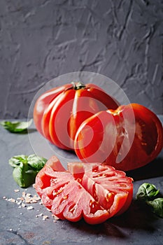 Tomatoes Coeur De Boeuf. Beefsteak tomato