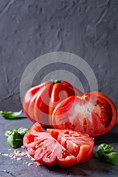 Tomatoes Coeur De Boeuf. Beefsteak tomato