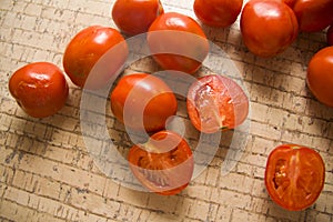 Tomatoes with copy space
