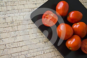 Tomatoes with copy space for text