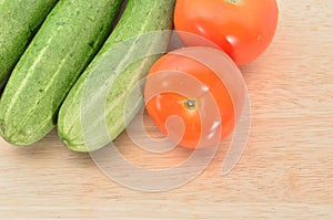 Tomatoes and cucumber