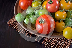 Tomatoes of different sorts and colours