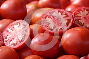 Tomatoes of extraordinary beautiful color and delicious taste