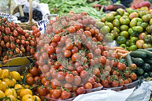 Tomatoes on farmers market
