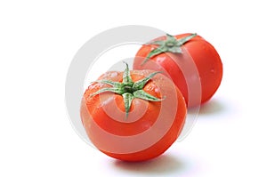 Tomatoes fresh red ripe isolated on white, fruit, vegetable ,