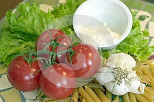 Tomatoes, Garlic and Pasta