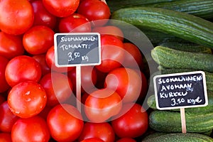 Tomatoes and Gherkin at Helsinki Market