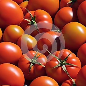 Tomatoes in a heap - seamless pattern background