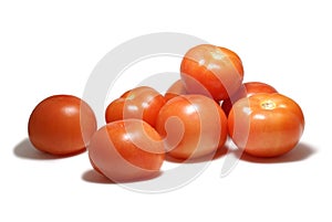 Tomatoes isolated on white