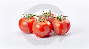 Tomatoes isolated on white background. Generative AI