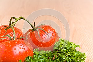 Tomatoes on kitchen countertop