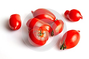 Tomatoes on a light background