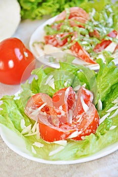 Tomatoes with mayonnaise