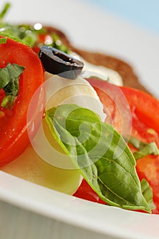 Tomatoes with mozzarela