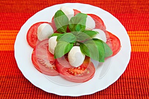 Tomatoes with mozzarella