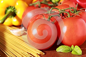 Tomatoes and other ingredients