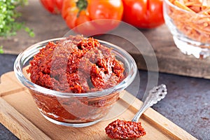 Tomatoes paste with tomatoes vegetables