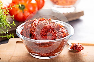 Tomatoes paste with tomatoes vegetables