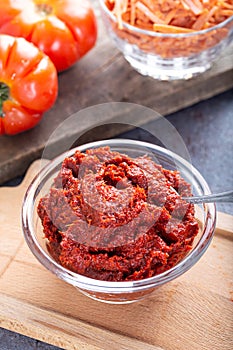 Tomatoes paste with tomatoes vegetables