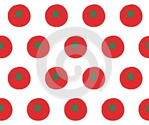 Tomatoes pattern on white vector
