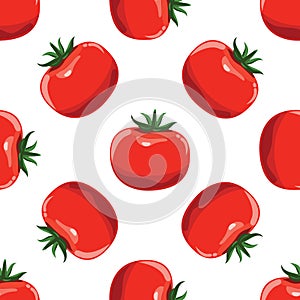 Tomatoes seamless pattern background.