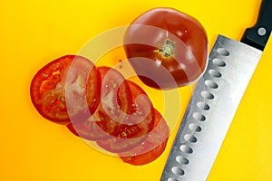 Tomatoes sliced and whole