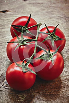 Tomatoes on the stem