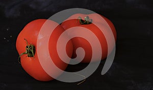 The tomatoes with their intense red typical of the Mediterranean photo