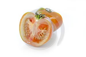 Tomatoes on white