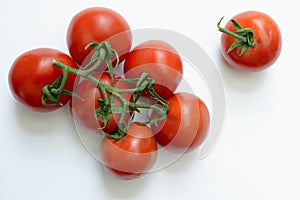 Tomatoes in white background