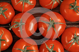 Tomatoes on a wood table